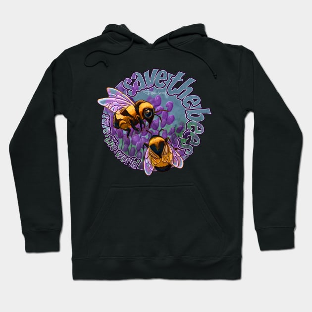 Save the Bees, Save the World Hoodie by Dustin Resch